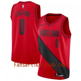 NBA Portland Trail Blazers Trikot Damian Lillard 0 Nike 2017-18 Rot Swingman - Herren